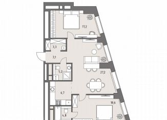 Продается 2-комнатная квартира, 86.1 м2, Москва, метро Кунцевская