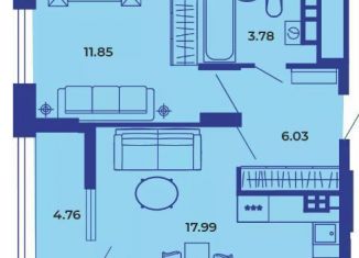 Продажа 1-ком. квартиры, 44.4 м2, Брянская область