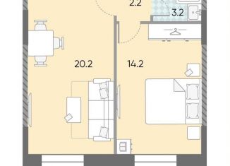 Продается 1-комнатная квартира, 39.8 м2, Москва, Даниловский район, жилой комплекс Зиларт, 18/19/27