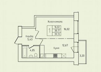 Продажа 1-комнатной квартиры, 39.1 м2, Северодвинск, проспект Труда, 76
