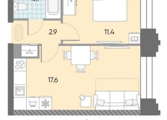 Продается однокомнатная квартира, 36 м2, Москва, Даниловский район, жилой комплекс Зиларт, 21/22