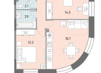 Продается 2-ком. квартира, 57.9 м2, Москва, жилой комплекс Зиларт, 18/19/27