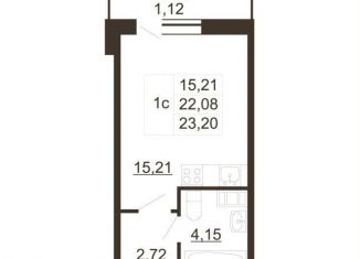 Квартира на продажу студия, 23.2 м2, Гатчина, улица Хохлова, 16