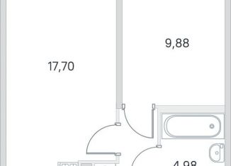 1-комнатная квартира на продажу, 39 м2, посёлок Стрельна