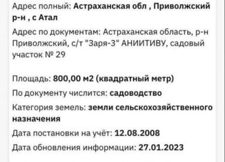 Продаю земельный участок, 8 сот., садовое товарищество Заря-3, садовое товарищество Заря-3, 29