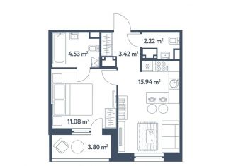 Продажа 2-комнатной квартиры, 39.1 м2, Москва, жилой комплекс Светлый Мир Станция Л, к8, метро Братиславская