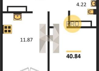 Продается однокомнатная квартира, 40.8 м2, Новосибирск, метро Октябрьская