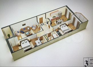 Продается трехкомнатная квартира, 109.9 м2, Хасавюрт, улица Султанова, 194