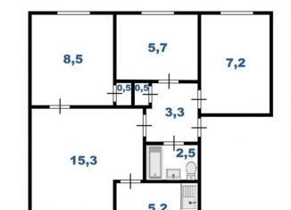 Продается четырехкомнатная квартира, 49.3 м2, Санкт-Петербург, Дачный проспект, 7к3, муниципальный округ Дачное