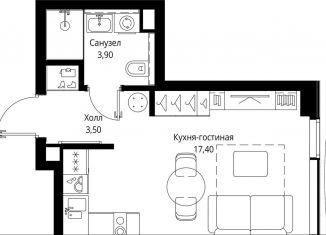 Продам квартиру студию, 24.8 м2, Москва, станция Тушинская