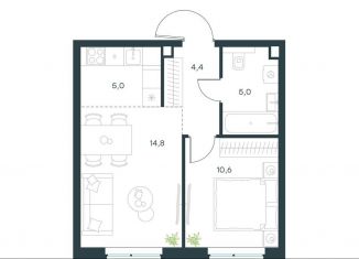 2-ком. квартира на продажу, 39.8 м2, Москва, метро Аминьевская