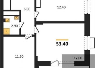 Продается 2-ком. квартира, 53.4 м2, Воронеж, Железнодорожный район