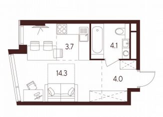 Продается квартира студия, 26.1 м2, Москва, станция Зорге