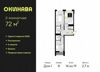 Продажа 2-комнатной квартиры, 72 м2, Иваново, улица Огнеборцев