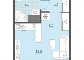 Квартира на продажу студия, 26 м2, Екатеринбург, метро Чкаловская, улица Архитектора Белянкина