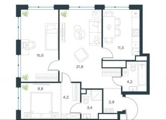 Продаю 3-комнатную квартиру, 73 м2, Москва, ЗАО