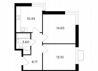 Продажа 2-комнатной квартиры, 50 м2, Одинцово, жилой комплекс Одинград квартал Семейный, 5