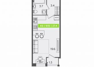 Продаю квартиру студию, 27.4 м2, Санкт-Петербург, Планерная улица, 87к1, Приморский район