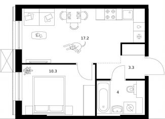 Продажа 1-комнатной квартиры, 34.8 м2, Москва, район Москворечье-Сабурово, жилой комплекс Москворечье, 1.1