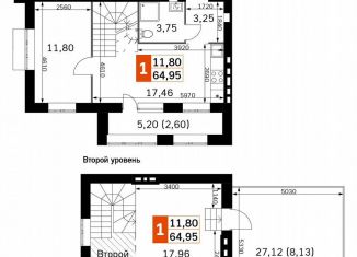 Продажа 1-ком. квартиры, 65 м2, деревня Митькино