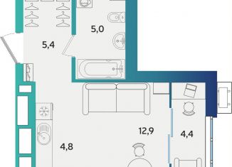 Продажа однокомнатной квартиры, 32.5 м2, Татарстан