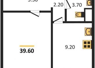 Продажа однокомнатной квартиры, 39.6 м2, Воронеж, Левобережный район