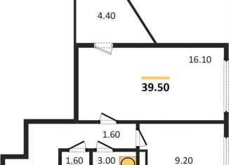 Продам однокомнатную квартиру, 39.5 м2, Воронеж, Левобережный район