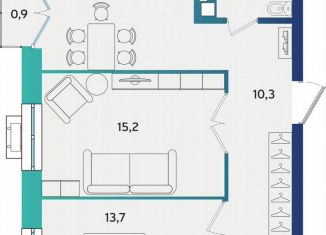 Продаю 2-комнатную квартиру, 58.8 м2, Татарстан