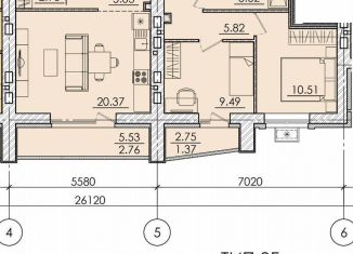 Продается трехкомнатная квартира, 67.5 м2, Пенза, улица Герцена, с106