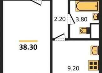 Продам 1-комнатную квартиру, 38.3 м2, Воронеж, Левобережный район