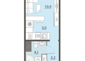 Продажа квартиры студии, 23.1 м2, Екатеринбург, улица Архитектора Белянкина, метро Чкаловская