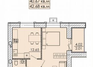 Продаю 1-комнатную квартиру, 44.7 м2, Пенза, улица Герцена, с106