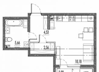 Квартира на продажу студия, 32.9 м2, Санкт-Петербург, Московское шоссе, 36, метро Московская