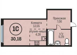 Продается 1-комнатная квартира, 30.2 м2, рабочий поселок Южный, Южный тракт, 15к1