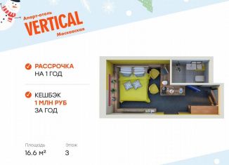 Продажа квартиры студии, 16.6 м2, Санкт-Петербург, улица Орджоникидзе, 44А