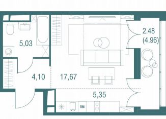 Продам квартиру студию, 34.6 м2, Одинцово