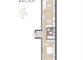 Продается однокомнатная квартира, 47.4 м2, Новосибирск, метро Площадь Маркса, улица Забалуева, 69