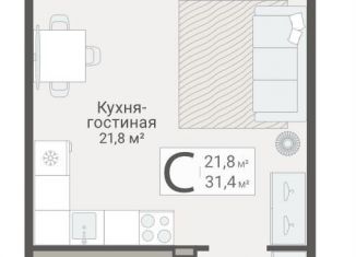 Продажа квартиры студии, 31.4 м2, Санкт-Петербург, улица Руднева, 15, муниципальный округ № 15