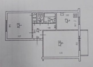 Продам 2-ком. квартиру, 42.4 м2, Вологодская область, улица Торфяников, 3