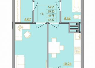 Продажа 1-ком. квартиры, 43.1 м2, Ростов-на-Дону