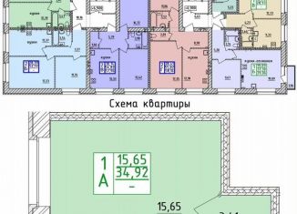 Продам однокомнатную квартиру, 34.9 м2, Ярославская область, Магистральная улица, 2Б