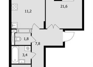 Продажа 2-ком. квартиры, 60.7 м2, Подольск, Школьная улица, 41