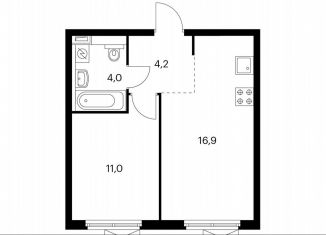 Продается 1-ком. квартира, 36.1 м2, Москва, станция Новохохловская