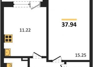 Продаю 1-комнатную квартиру, 37.9 м2, Воронеж