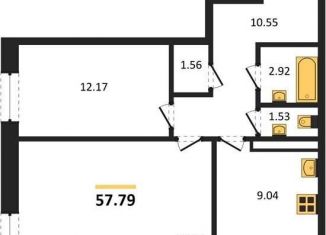 Продам 2-ком. квартиру, 57.8 м2, Воронеж, Левобережный район