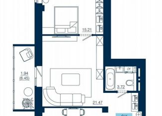 Продается 2-комнатная квартира, 60.8 м2, Красноярский край, Аэровокзальная улица, 19с7