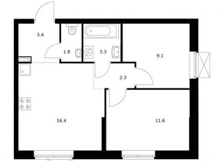 Продажа 2-комнатной квартиры, 47.9 м2, Екатеринбург, жилой комплекс Исеть Парк, 6, ЖК Исеть Парк