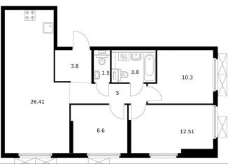 Продается 3-комнатная квартира, 71.9 м2, Москва, Южнопортовый район