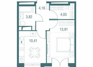 Продажа 1-комнатной квартиры, 37.3 м2, Одинцово, ЖК Одинбург