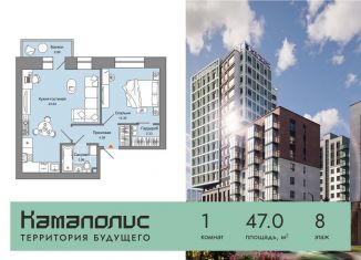 Продажа 1-ком. квартиры, 47 м2, Пермь